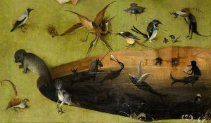Bosch_Hieronymus_The_Garden_of_Earthly_Delights,_left_panel_-_Detail_pond_with_fictional_creatures_(lower_right)